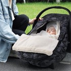 The Peanutshell Car Seat Cover For Baby Boy - Weather Resistant  Black Camo