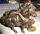Wilkins Kingsbury ---- Set Of Horses Pressed Steel And Cast Iron Combination Toy
