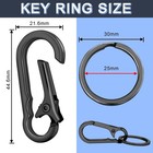 4pack Small Keychain Rings  Metal Key Carabiner Clip  Mini Edc Key Ring Chain