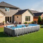 Bestway Power Steel 24  X 12  X 52  Rectangular Above Ground Swimming Pool Set