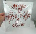 Vintage Cowboy Western Theme Ceiling Light Frosted White Glass Shade Only