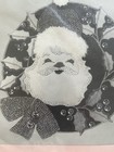 Vintage Bucilla Christmas Needlework Kit jeweled Santa felt seqiun Wall Hanging
