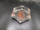 Vintage Reddy Kilowatt Glass Ash Tray Hexagon Shape 4  X 4 5  Usa Red Color