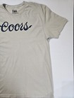 Coors Mens T-shirt Large Tan Blue Graphic Colorado Brewed Mad Engine Beer Tee
