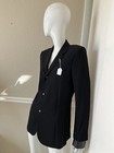 Vintage 90 s  Jean Paul Gaultier Femme Black Jacket W  Leather Sleeves It 42