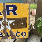 Vintage Antique Porcelain Metal Star Tobacco Cigarettes Advertising Sign 24   x12   
