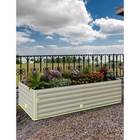 Galvanized Metal Raised Garden Bed - Deep Root Planter For Vegetables  Flowers