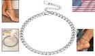 Hypoallergenic 316l Stainless Steel Anklet  Rose Gold gold Curb Chain  8 5   