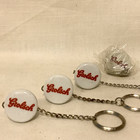 4 - Vintage Grolsch Beer Key Chains Porcelain New Old Stock Nos