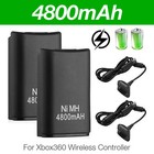 2x Battery Pack Set For Xbox 360 Wireless Controller Ni-mh Battery 4800mah