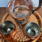 Vintage Princess House Heritage Copper Crystal Coffee Carafe Set 8 Pc