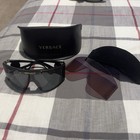 Versace Shield Sunglasses Mod  4393 4393 Gb1 1w Black gray Tinted Uv400 120mm
