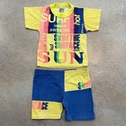 Vintage 80s Toddler Hush Puppies Surf Set 3t Shirt   Shorts 1980s Beach Sun