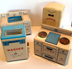 Vintage Kitchen Toys - Vintag Tin Toy Kitchen Appliances - Vintage Toy Kitchen