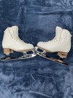 Risport Rf3 White Junior Figure Skates Size 21 5 Lace Stiff Toe Pick Gold Seal
