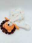 Lion Lovey Circles Security Blanket Brown Baby Nursery Plush Toy Nursery Bowtie