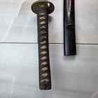 Vintage Dragon Engraved Japanese Katana Sword With Scabbard Restoration Project