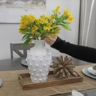White Old-fashioned Hobnail Vase  Vintage Style Decor For Home  Office  Events