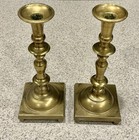 Vintage Brass Candlestick Holders Antique Very Heavy 9    Tall Display Elegant 