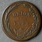 1863 Patriotic Civil War Token  111 271a George Washington  union For Ever 