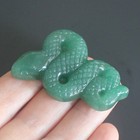 Hand Carved Gemstone Crystal Snake Figurine Animal Statue Carving Office Home   