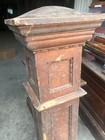 C1880 Vintage Oak Newel Post Stair Bannister Victorian 45    X 6 25 8 25 9 5    Sq