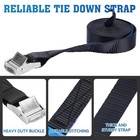 Lashing Straps 1  X 10ft Adjustable Xk 25 Mm   3000   4 Pcs Black  Black