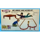 New Hot Wheels Classics Hot Curves Race Action Set     Includes White Vairy 8 Devi