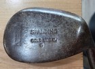 Antique Vtg Spalding Gold Medal Smooth Face Hickory Wood Shaft Golf Club Niblick