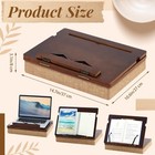 Wood Book Stand 14 7 X 10 6 Inches Portable Lap Cookbook Bible Reading Holder   