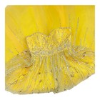 Mori Lee Strapless Gown Yellow Formal Prom Dress Dance Quincea  era Size 4
