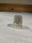Mid 1900 s Simons Brothers Sterling Silver 41b Thimble Dated Monogram Panel 1966