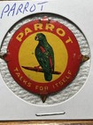 Parrot    talks For Itself    Vintage Tin Tobacco Tag