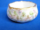 Limoges France D c Round Scalloped Top Porcelain Open Salt Cellar  C1894-1910
