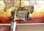 Antique French Opera Glasses Brass Mother Of Pearl Handle Binoculars