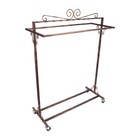 Sswbasics Boutique Cobblestone Double-rail Rolling Clothing Rack