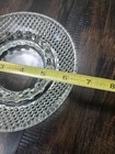 Two Vintage Clear Hobnail Bubble Glass Ashtray 6 1 2    Round Mcm