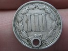 1869 Three 3 Cent Nickel 3cn- Fine vf Details