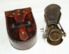 Collectible Antique Brass Telescope Nautical Pirates Spyglass With Leather Case