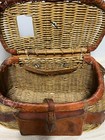 Vintage Wicker Fly Fishing Creel Basket Cabin Man Cave Decor