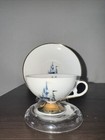 Vintage 1960 s Disneyland Tinker Bell Magic Castle Play Tea Cup   Saucer Gold