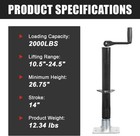 Heavy Duty A-frame Trailer Jack And Lift With Base Plate With 2200 Lbs  Capacity
