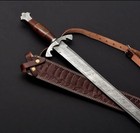 Hand-forged Knight Viking Sword Damascus Steel Hunting Survival Swords   Gift