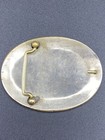 German Silver Belt Buckle Engravable Gold Twisted Western Rope Design Etched