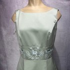Vintage Mori Lee Formal Prom Dress Ball Gown Size 10 Sage Green Long Satin