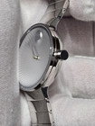 Beautiful Movado Edge Watch Gray Dial New Battery Pristine Condition 