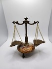 Vintage Brass And Marble Scales Of Justice