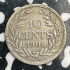 1906 Liberia 10 Cents Lot f6622 Silver  Scarce  Low Mintage