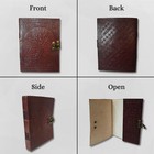 Genuine Leather Tree Embossed Diary Brown Spell Book Handmade Writing Notebook