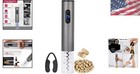 Luxury Silver Electric Wine Opener Set - Automatic Corkscrew With Led Indicator